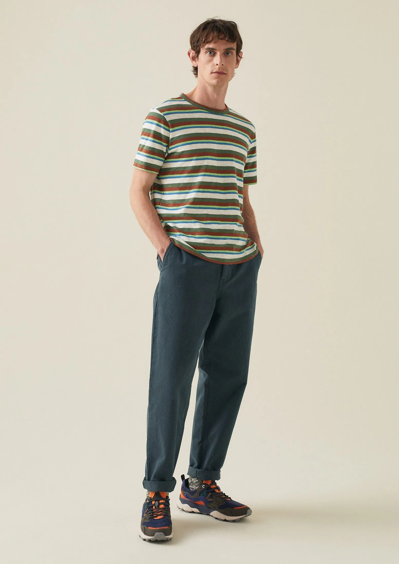 Norv Garment Dyed Tapered Trousers | Slate sold by TOAST product image thumbnail 3