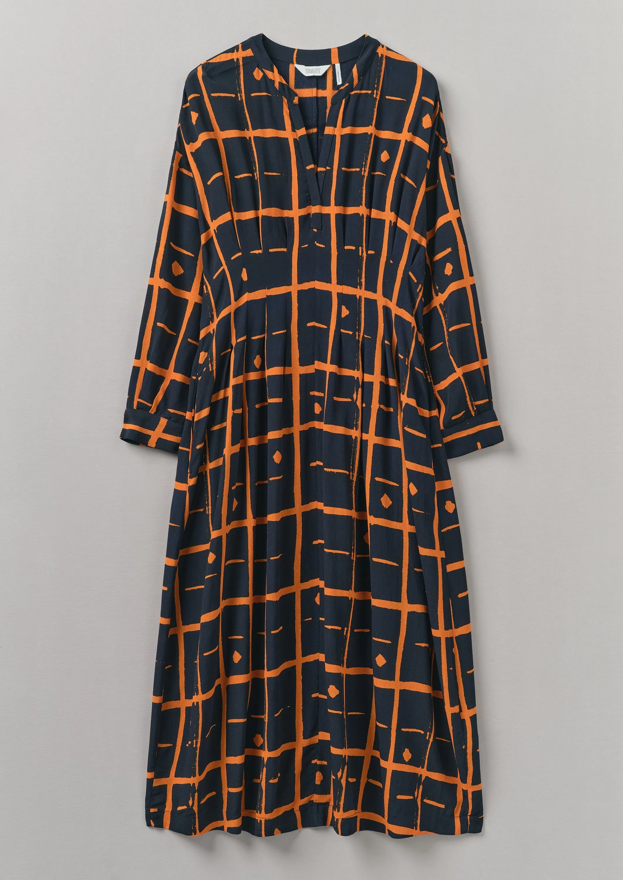 Diamond Dot Print Fluid Dress | Dark Navy sold by TOAST