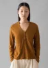 Half Placket Cotton Linen Tee | Cumin sold by TOAST