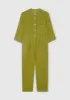 Renewed Garment Dyed Linen Jumpsuit Size XS | Citrus Green sold by TOAST