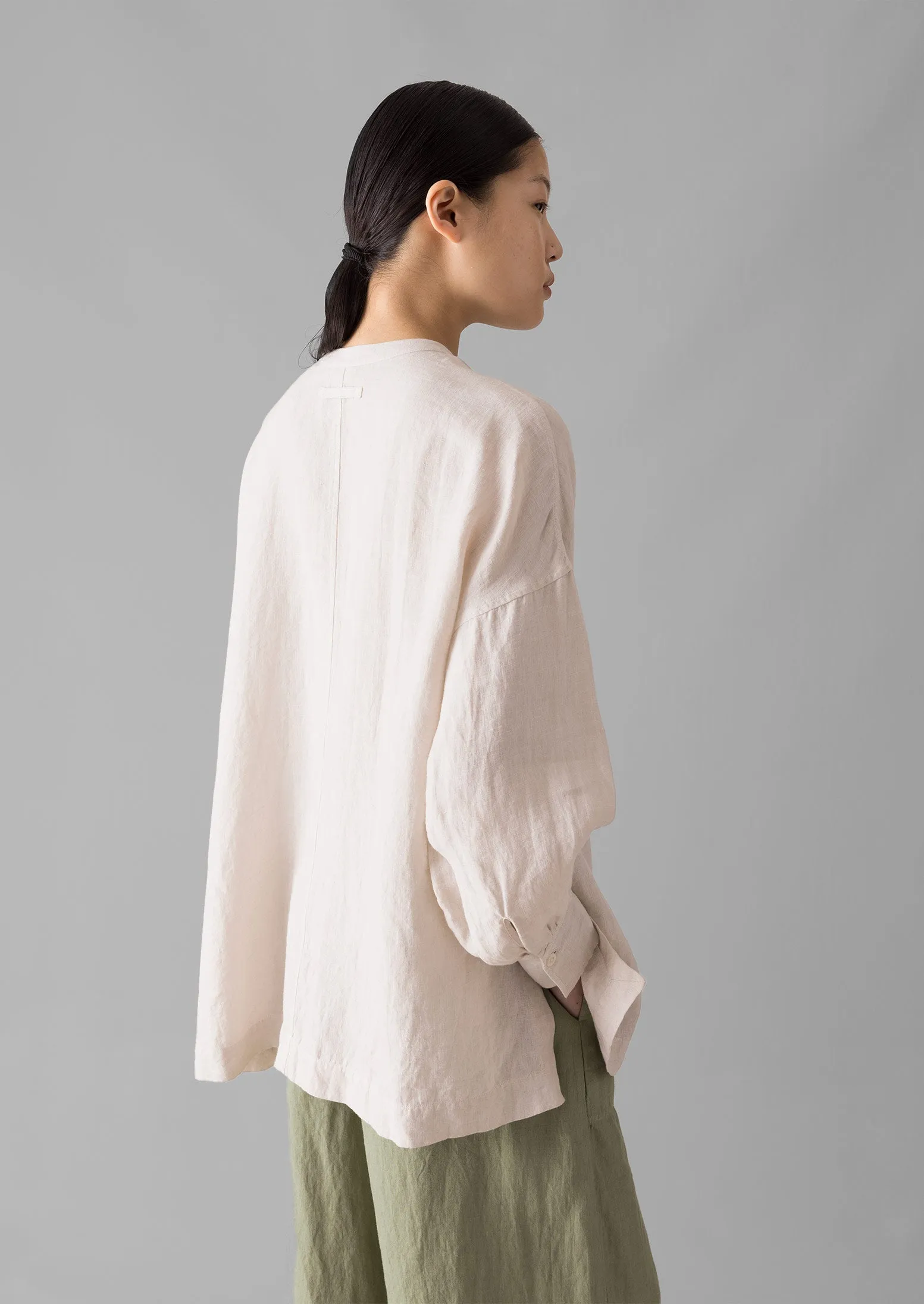 Garment Dyed Linen Oversized Shirt | Stone sold by TOAST product image thumbnail 5