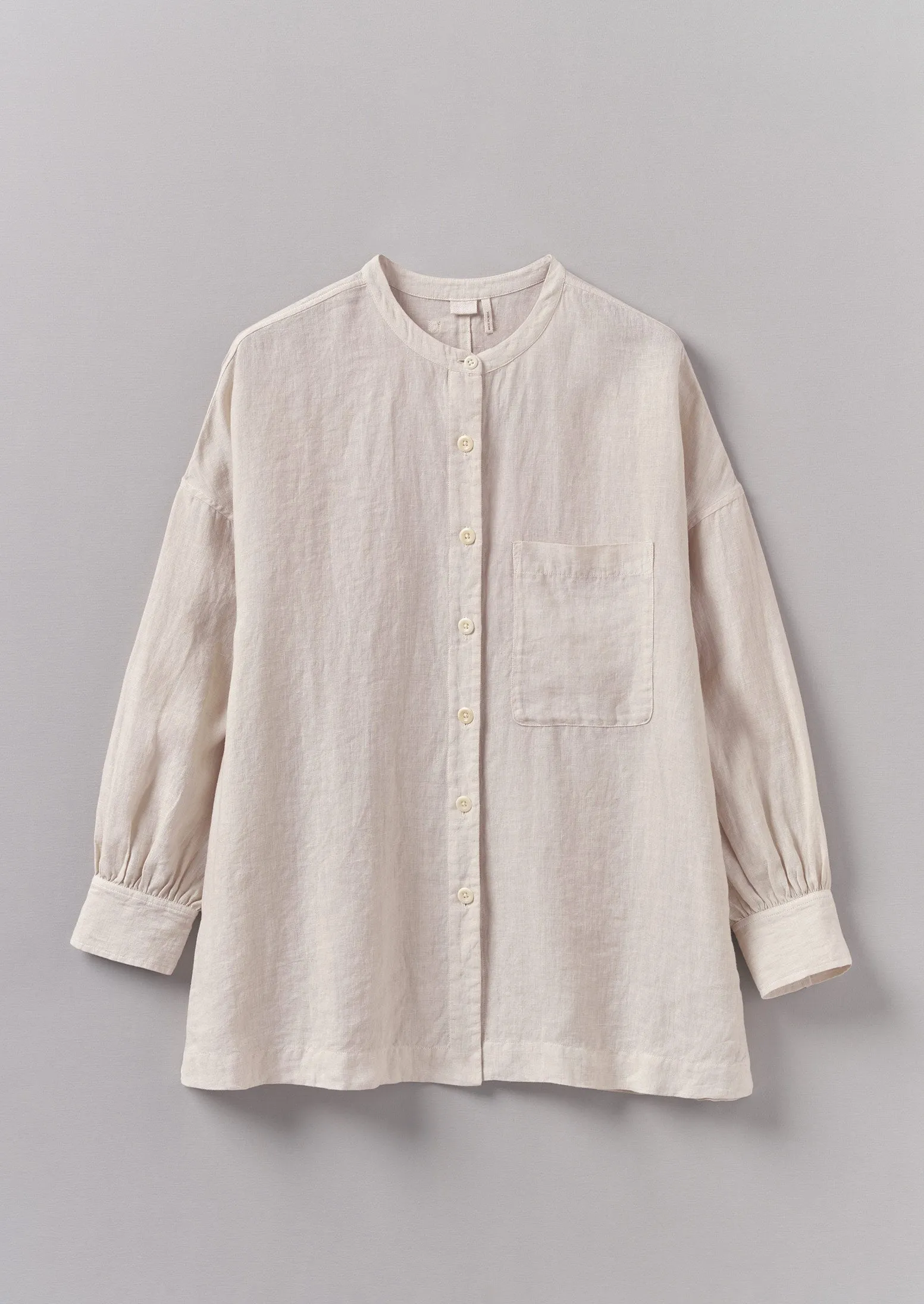 Garment Dyed Linen Oversized Shirt | Stone sold by TOAST
