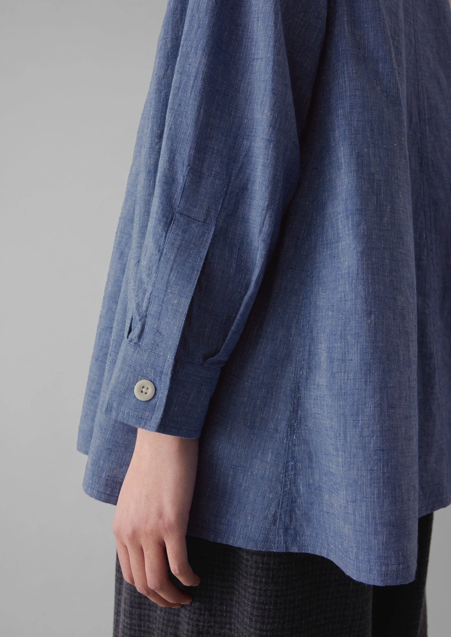 Chambray Cotton Shirt | Chambray sold by TOAST product image thumbnail 4