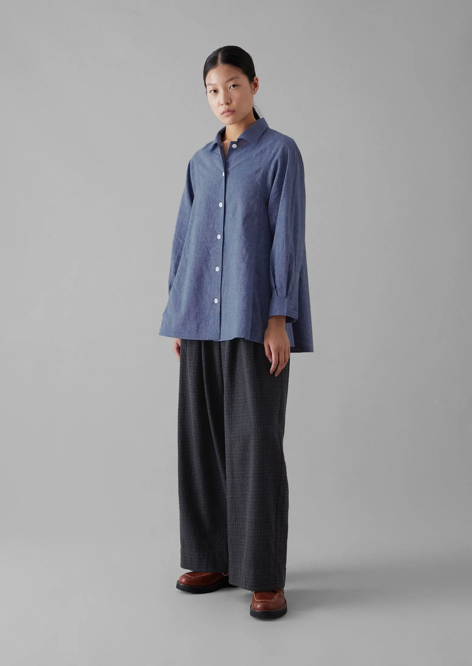 Chambray Cotton Shirt | Chambray sold by TOAST product image thumbnail 3