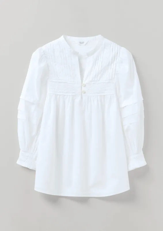 Pintuck Cotton Top | White sold by TOAST