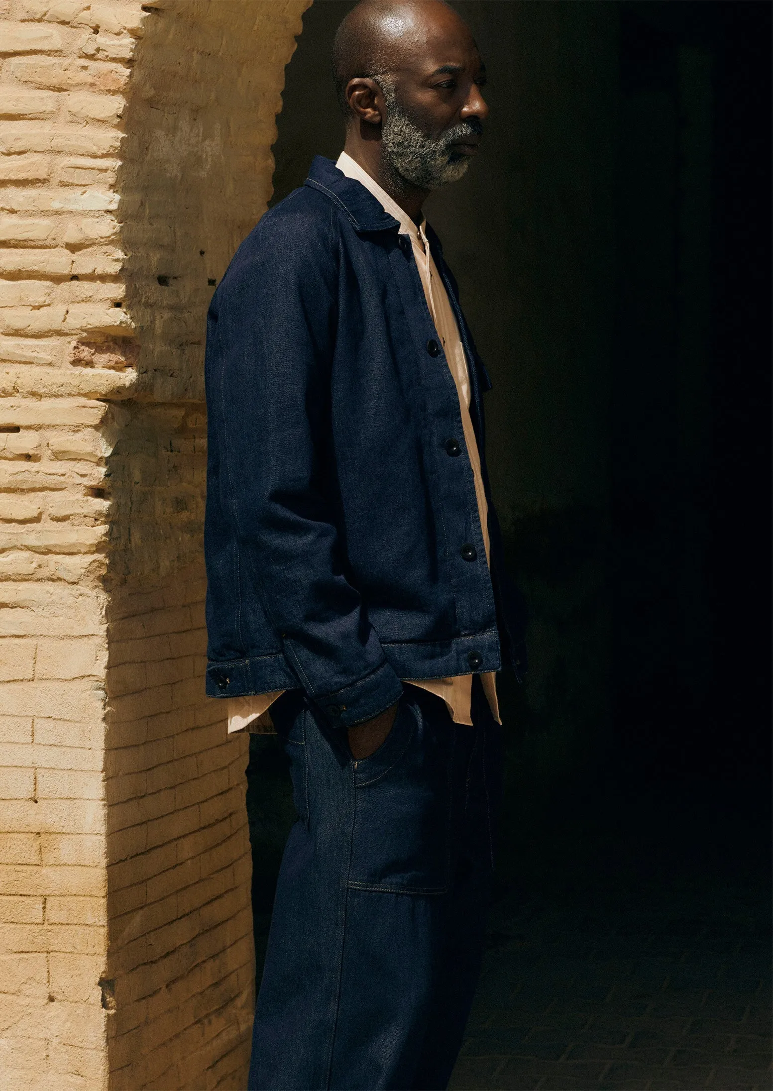 Cotton Hemp Denim Jacket | Indigo sold by TOAST product image thumbnail 2