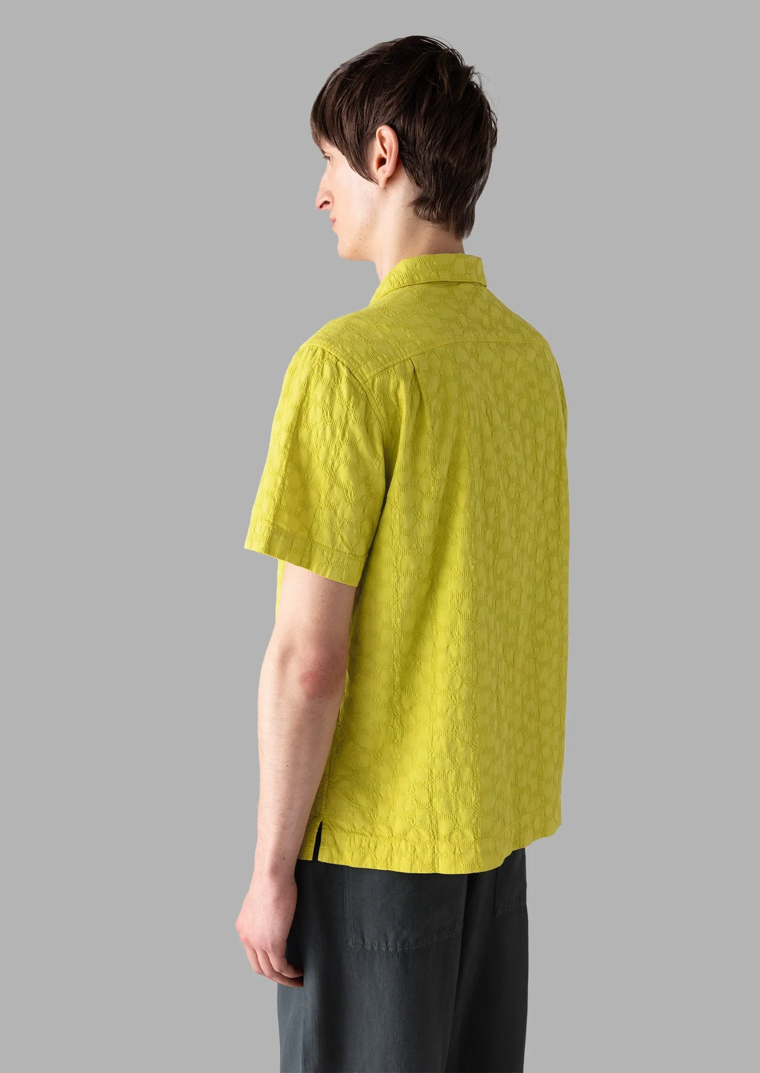 Fly Away Collar Jacquard Shirt | Billi Flower Yellow sold by TOAST product image thumbnail 4