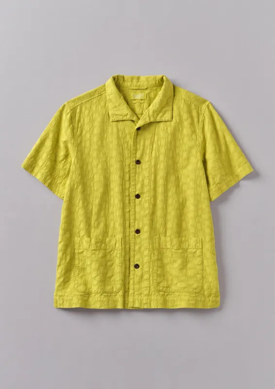 Fly Away Collar Jacquard Shirt | Billi Flower Yellow sold by TOAST