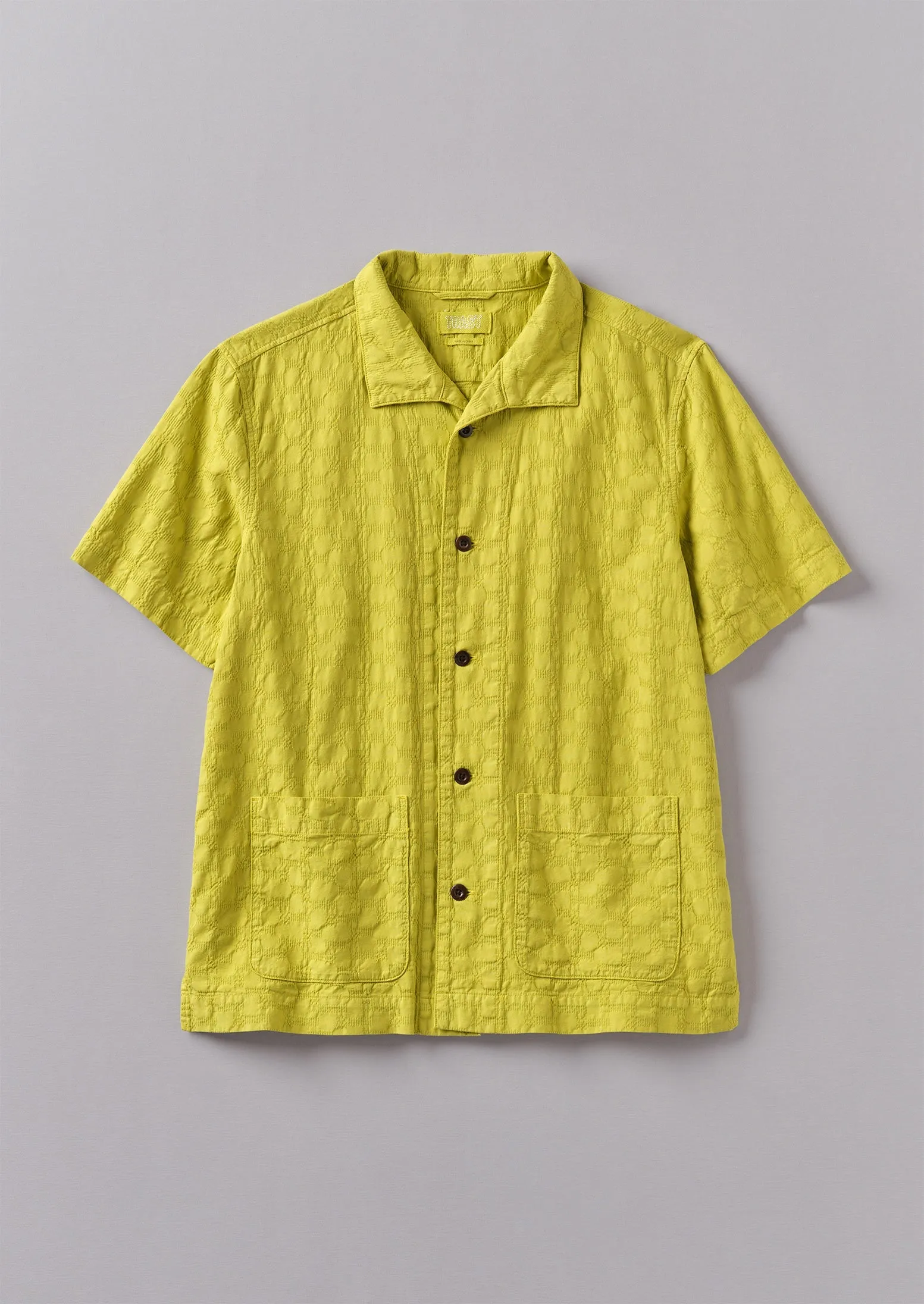 Fly Away Collar Jacquard Shirt | Billi Flower Yellow sold by TOAST