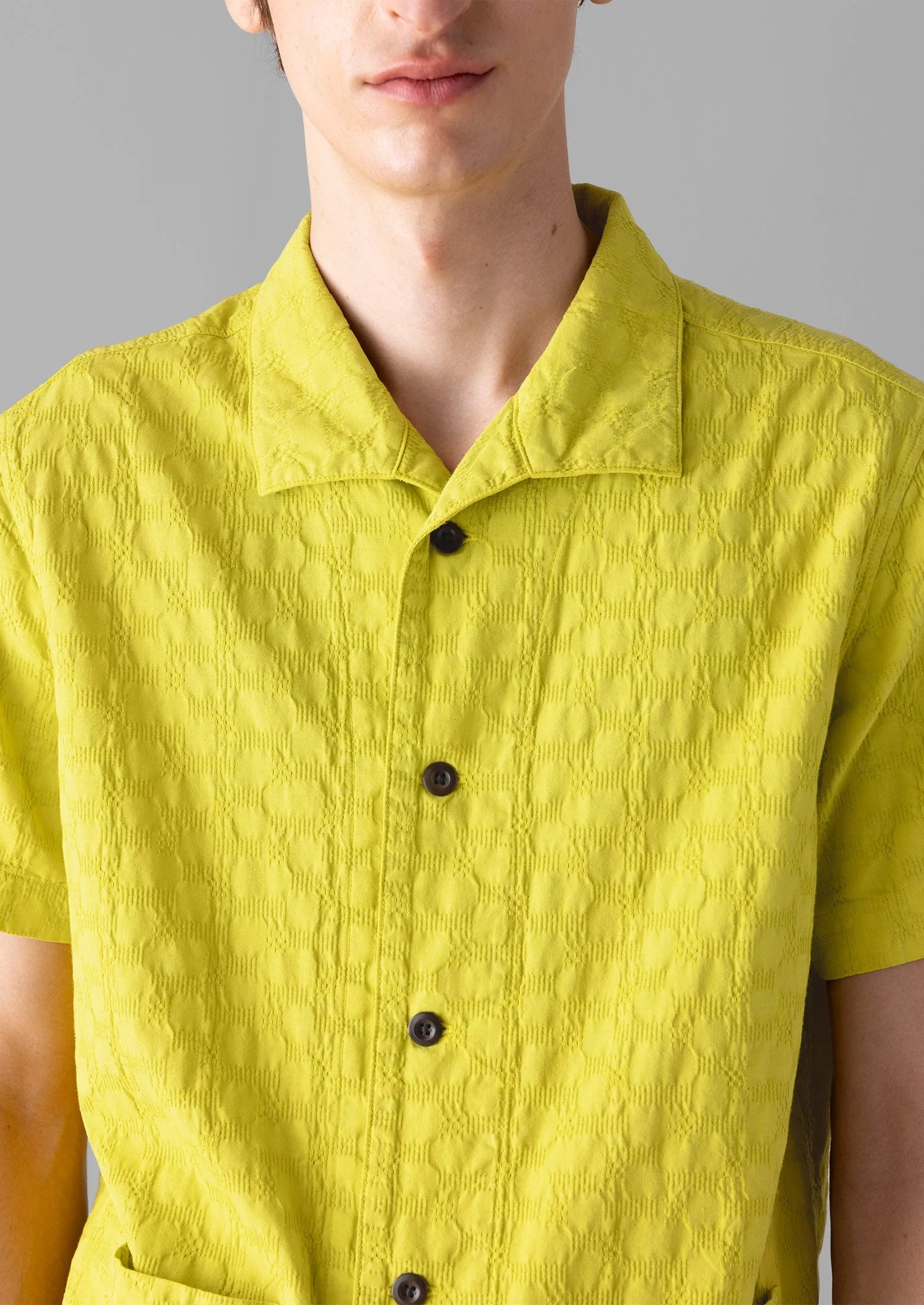 Fly Away Collar Jacquard Shirt | Billi Flower Yellow sold by TOAST product image thumbnail 3