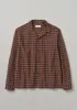 Camp Collar Check Wool Cotton Shirt | Ochre/Acid Green sold by TOAST