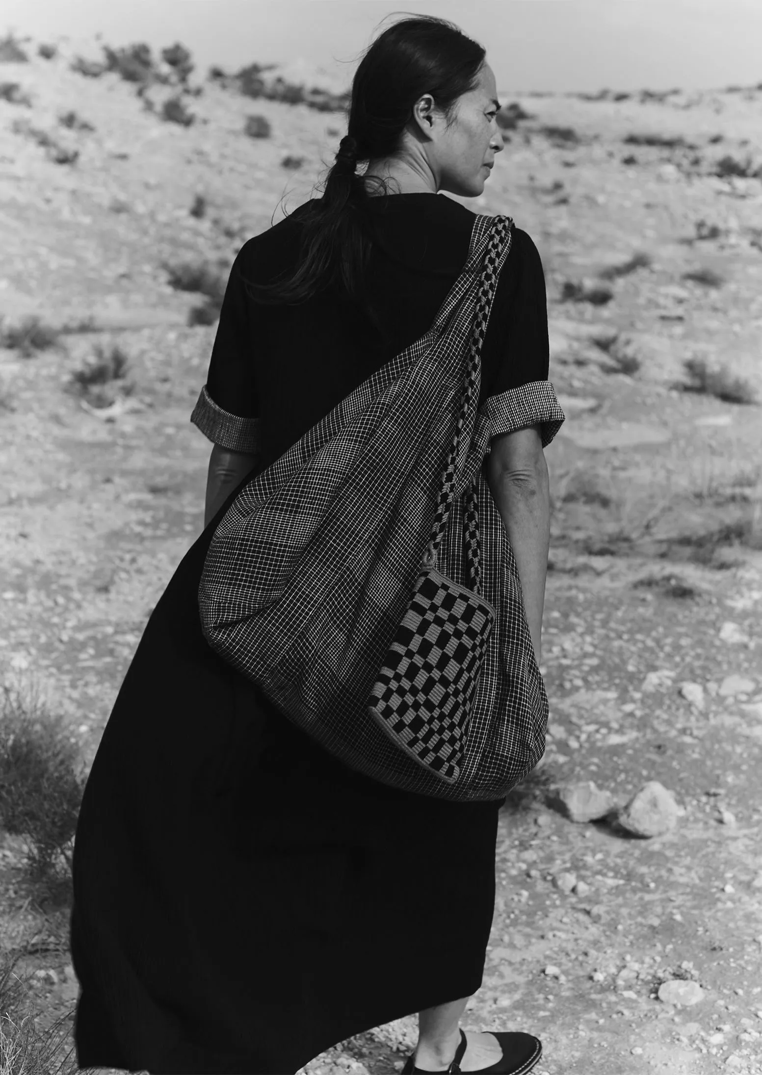 Crinkled Cotton V-Neck Dress | Black sold by TOAST product image thumbnail 2