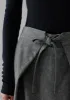 Wool Flannel Tie Front Culottes | Grey Melange sold by TOAST