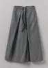 Wool Flannel Tie Front Culottes | Grey Melange sold by TOAST
