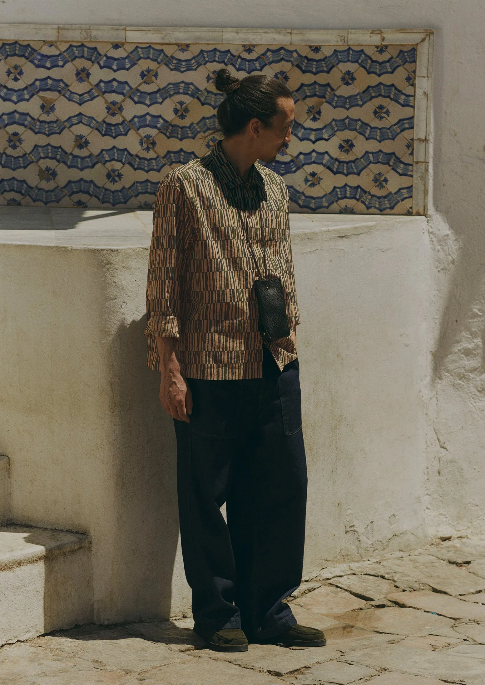 Block Print Camp Collar Shirt | Golden Sand sold by TOAST product image thumbnail 3