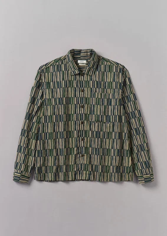 Block Print Irregular Check Shirt | Golden Sand sold by TOAST