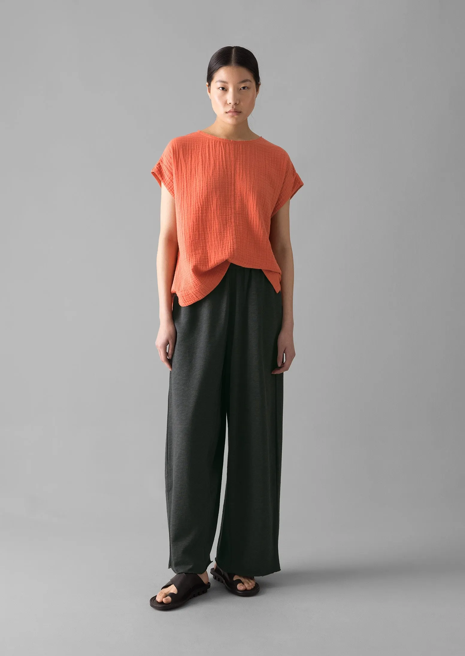 Crinkle Cotton Gauze Top | Poppy sold by TOAST product image thumbnail 2