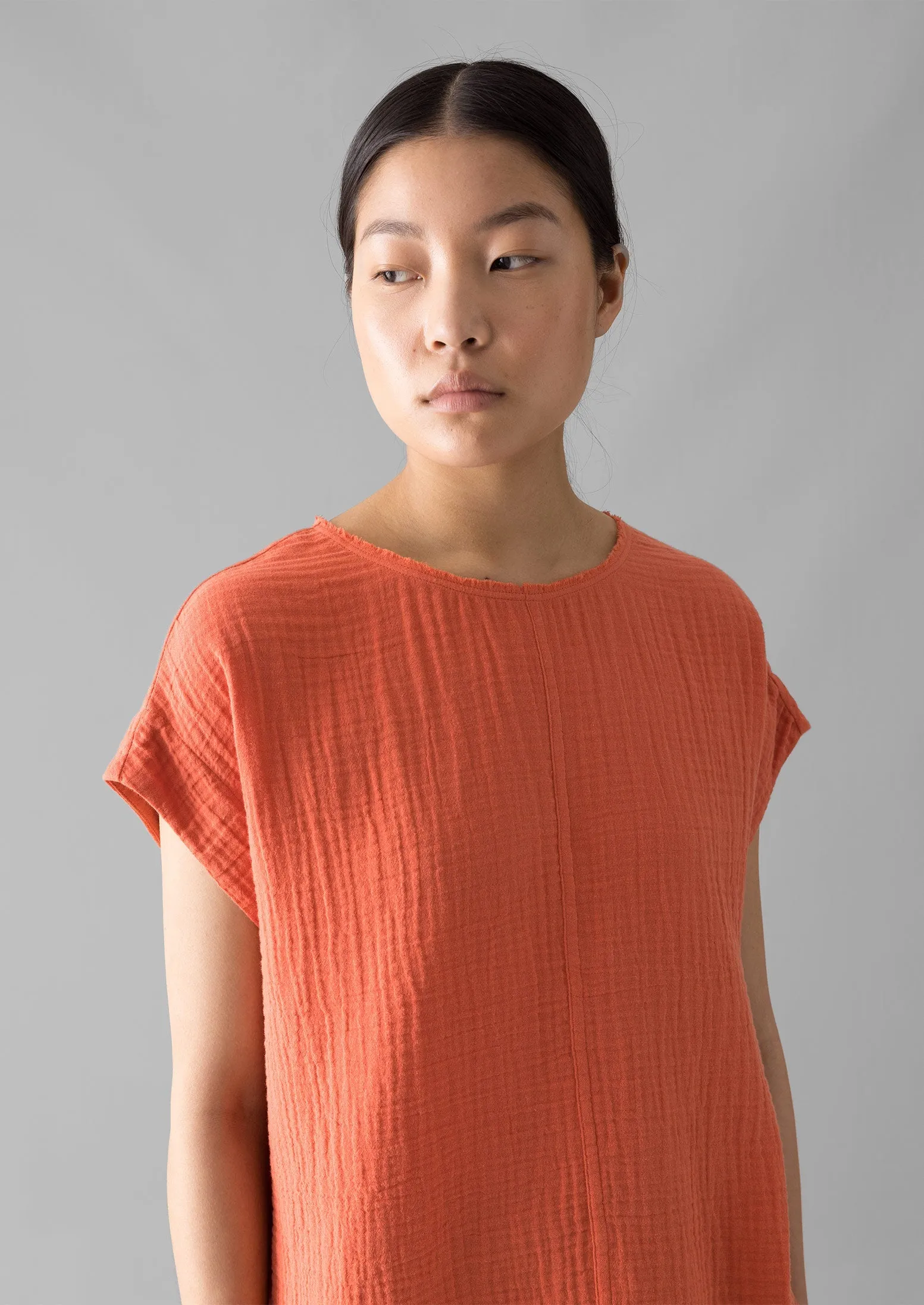 Crinkle Cotton Gauze Top | Poppy sold by TOAST product image thumbnail 3