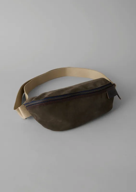 Bleu De Chauffe Suede Cross Body Bag | Musk sold by TOAST