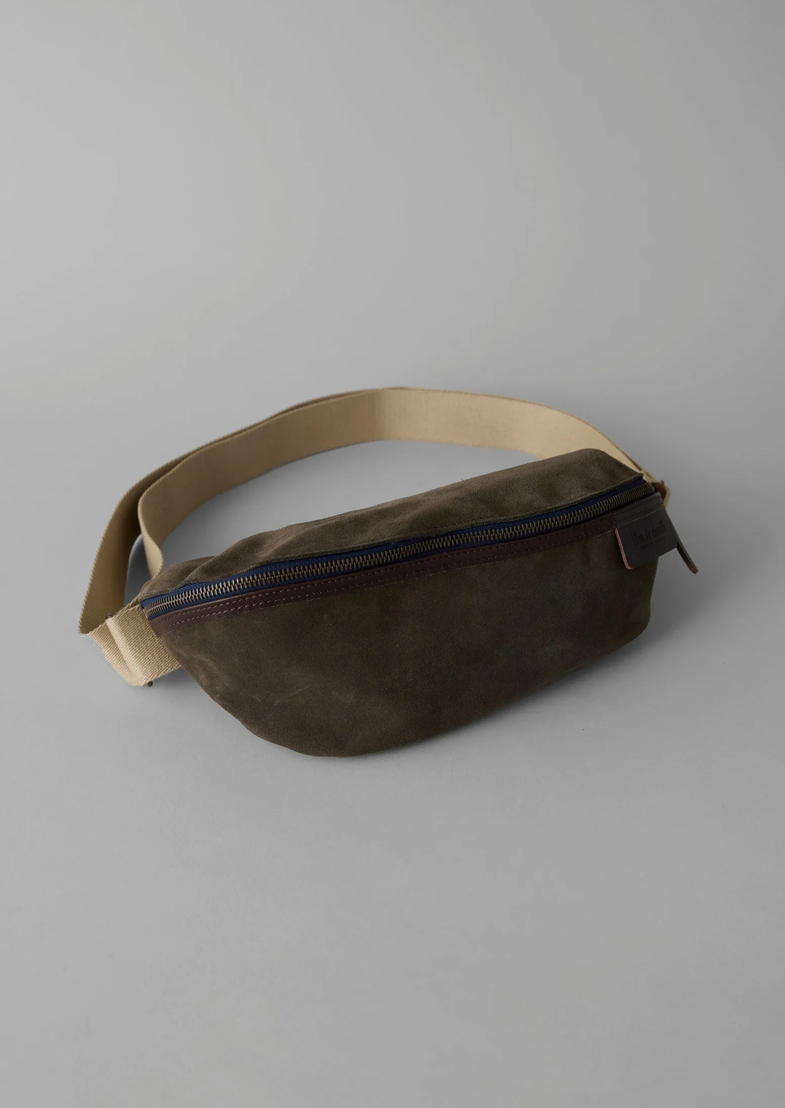 Bleu De Chauffe Suede Cross Body Bag | Musk sold by TOAST