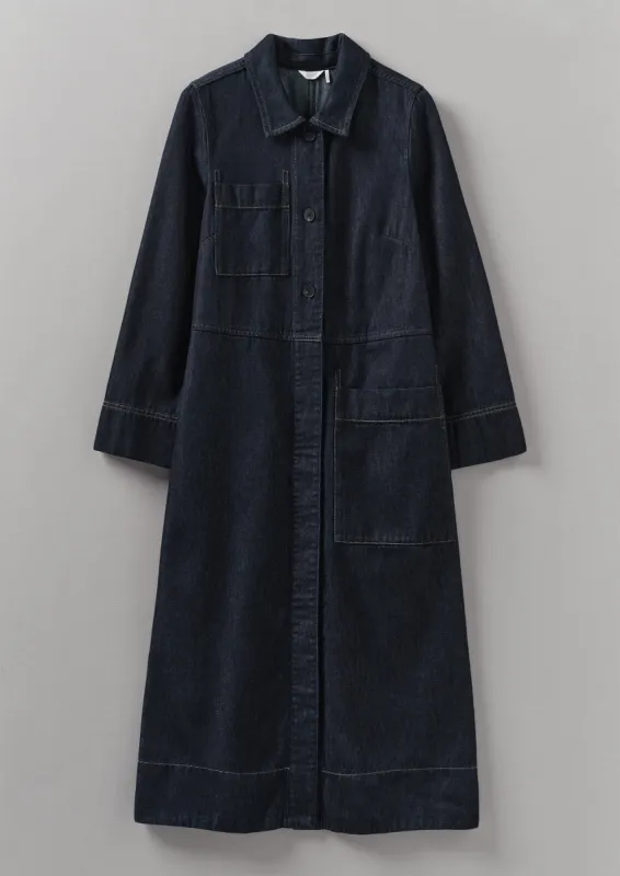 Cotton Hemp Denim Dress | Indigo sold by TOAST