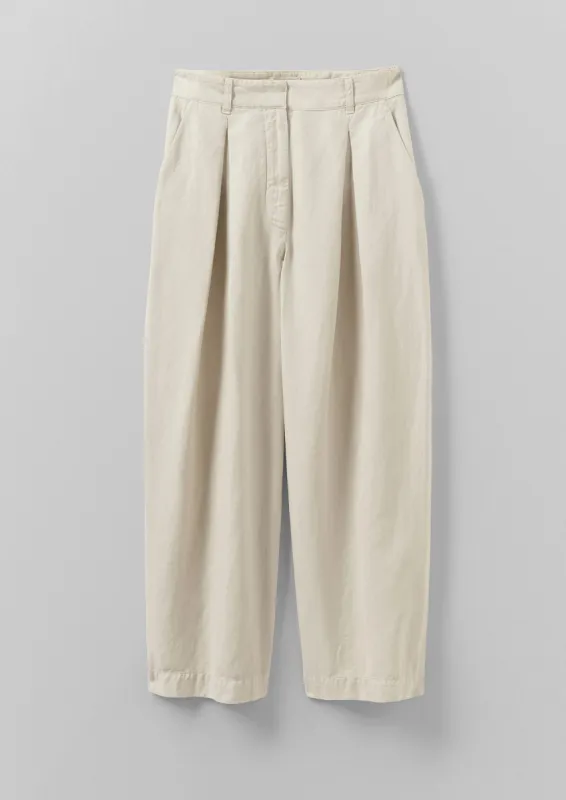 Jude Cotton Linen Trousers | Putty sold by TOAST