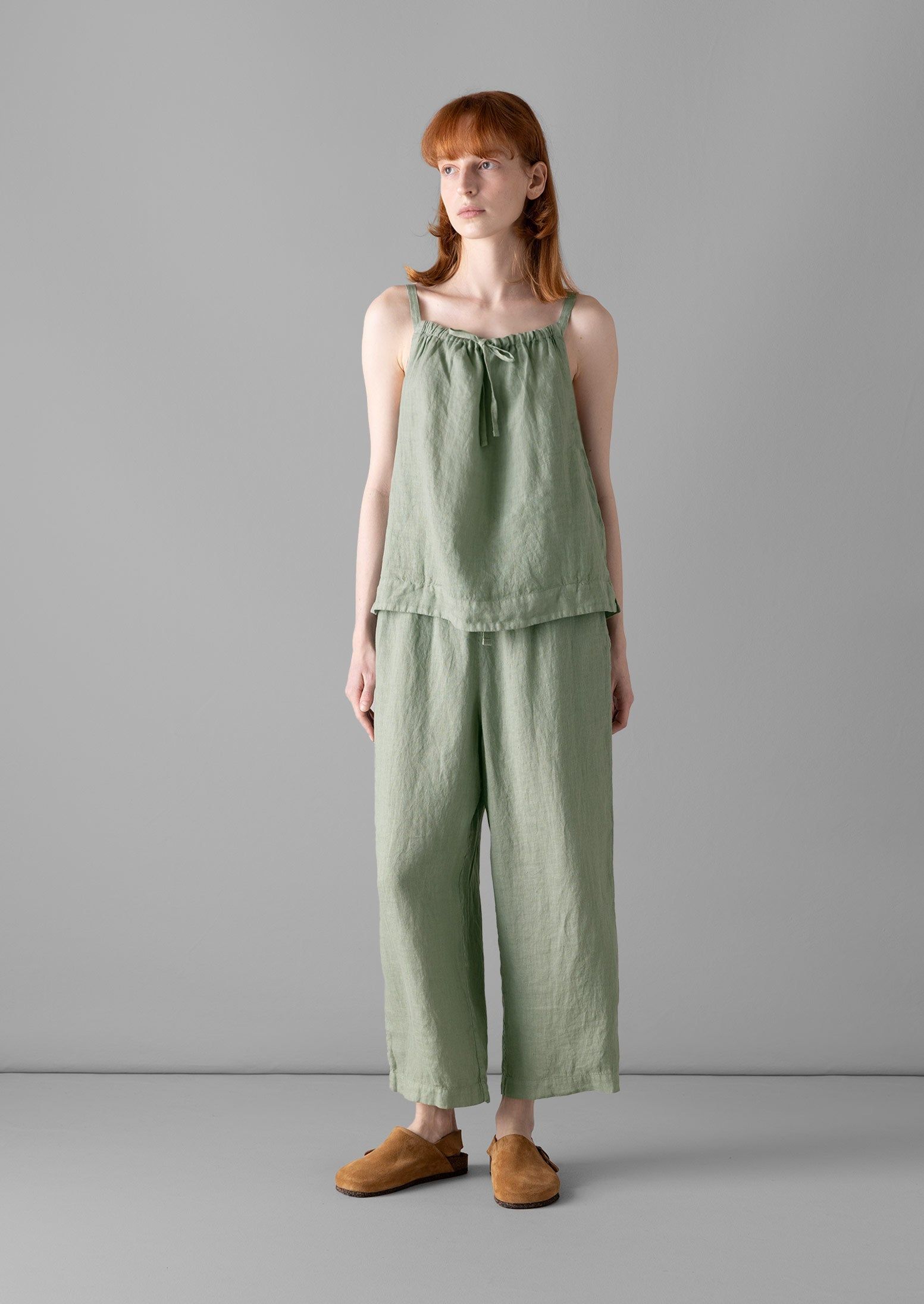 Garment Dyed Linen Pyjamas | Sage sold by TOAST product image thumbnail 2