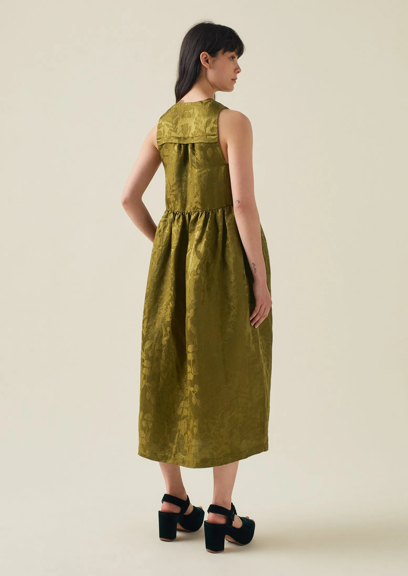 knee length dresses for ladies Linen Silk Dress