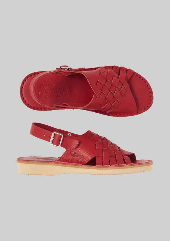 Fracap Woven Sandals | Red sold by TOAST