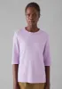 Cleo Garment Dyed Organic Cotton Tee | Lupine sold by TOAST
