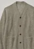 High V-Neck Cardigan | Mushroom sold by TOAST
