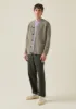 High V-Neck Cardigan | Mushroom sold by TOAST
