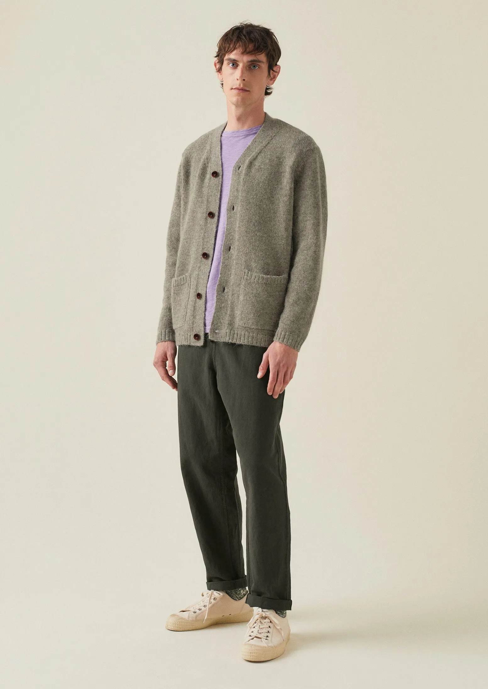 High V-Neck Cardigan | Mushroom sold by TOAST product image thumbnail 2