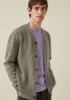 High V-Neck Cardigan | Mushroom sold by TOAST