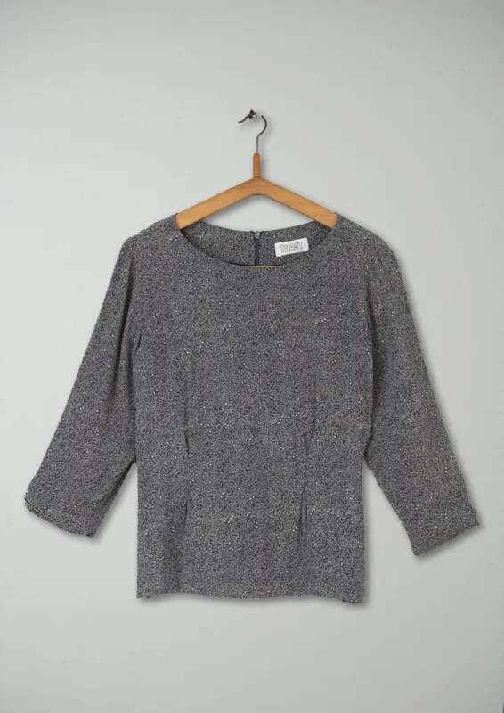 Reworn Print Crepe Top Size 12 (203) | Multi sold by TOAST