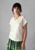 V-Neck Organic Cotton Tee | Daisy sold by TOAST