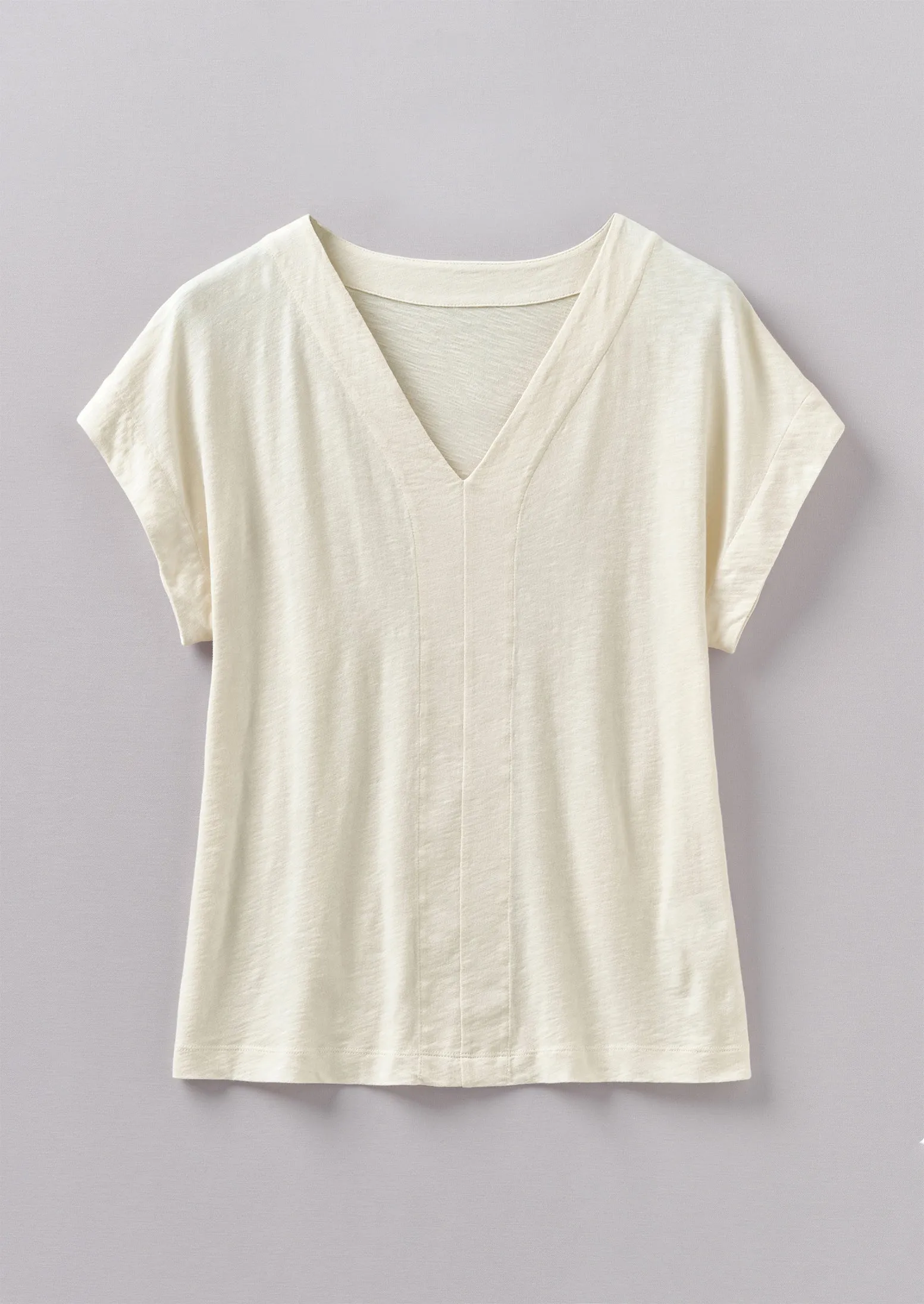 V-Neck Organic Cotton Tee | Daisy sold by TOAST