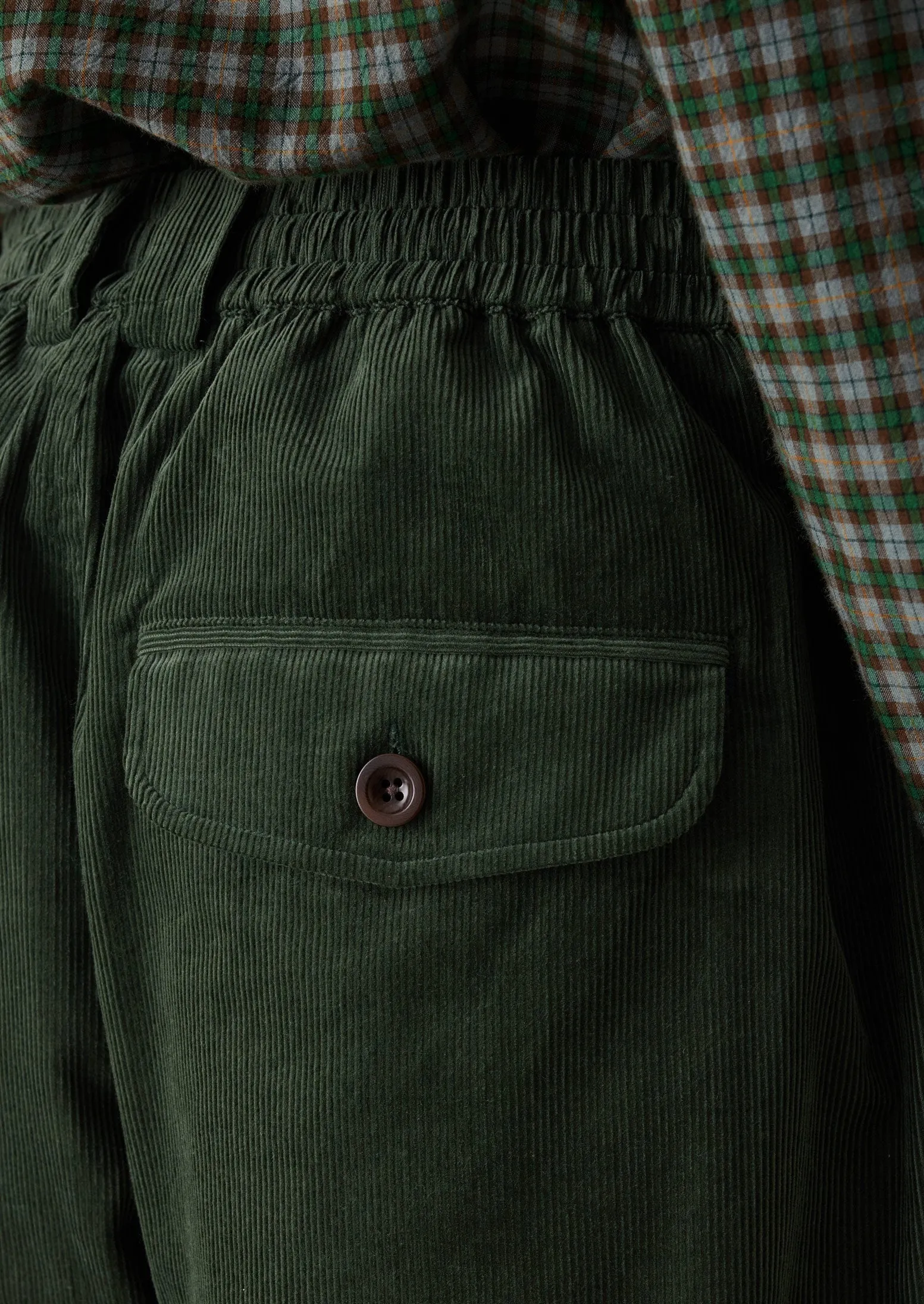 Soft Cord Drawstring Trousers | Dark Mineral Green sold by TOAST product image thumbnail 4