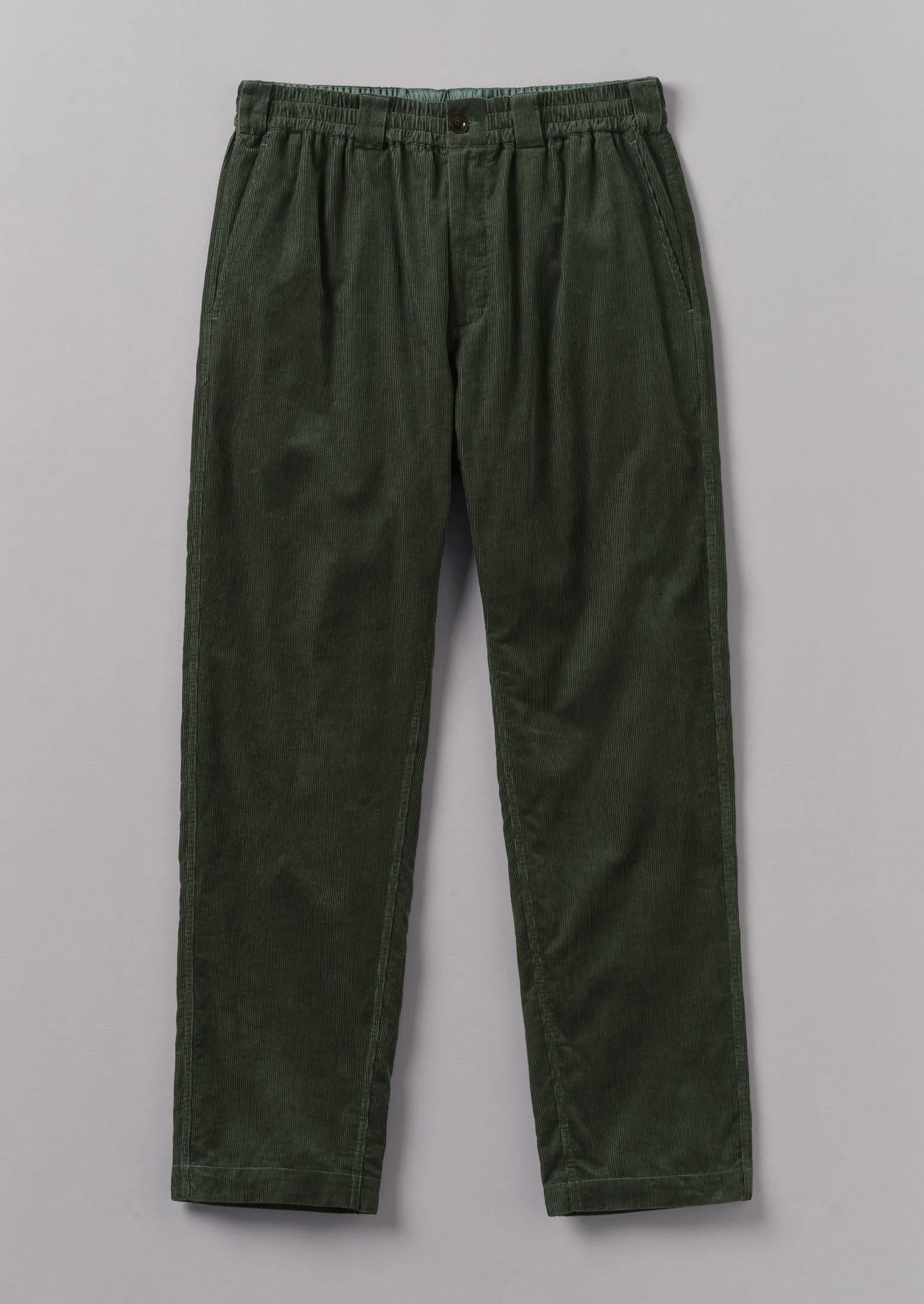 Soft Cord Drawstring Trousers | Dark Mineral Green sold by TOAST