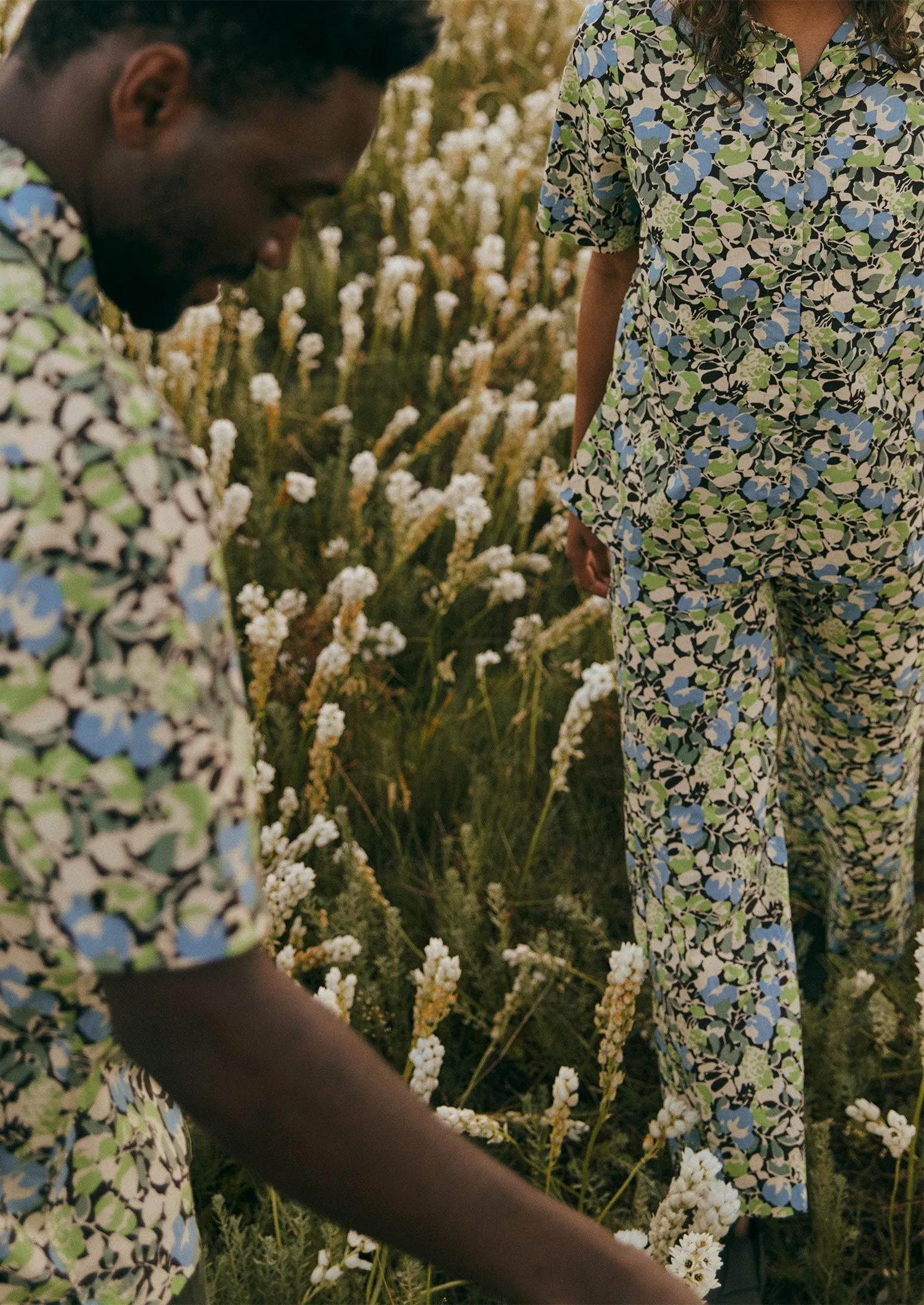 Hedgerow Print Poplin Shirt | Acid Green sold by TOAST product image thumbnail 2