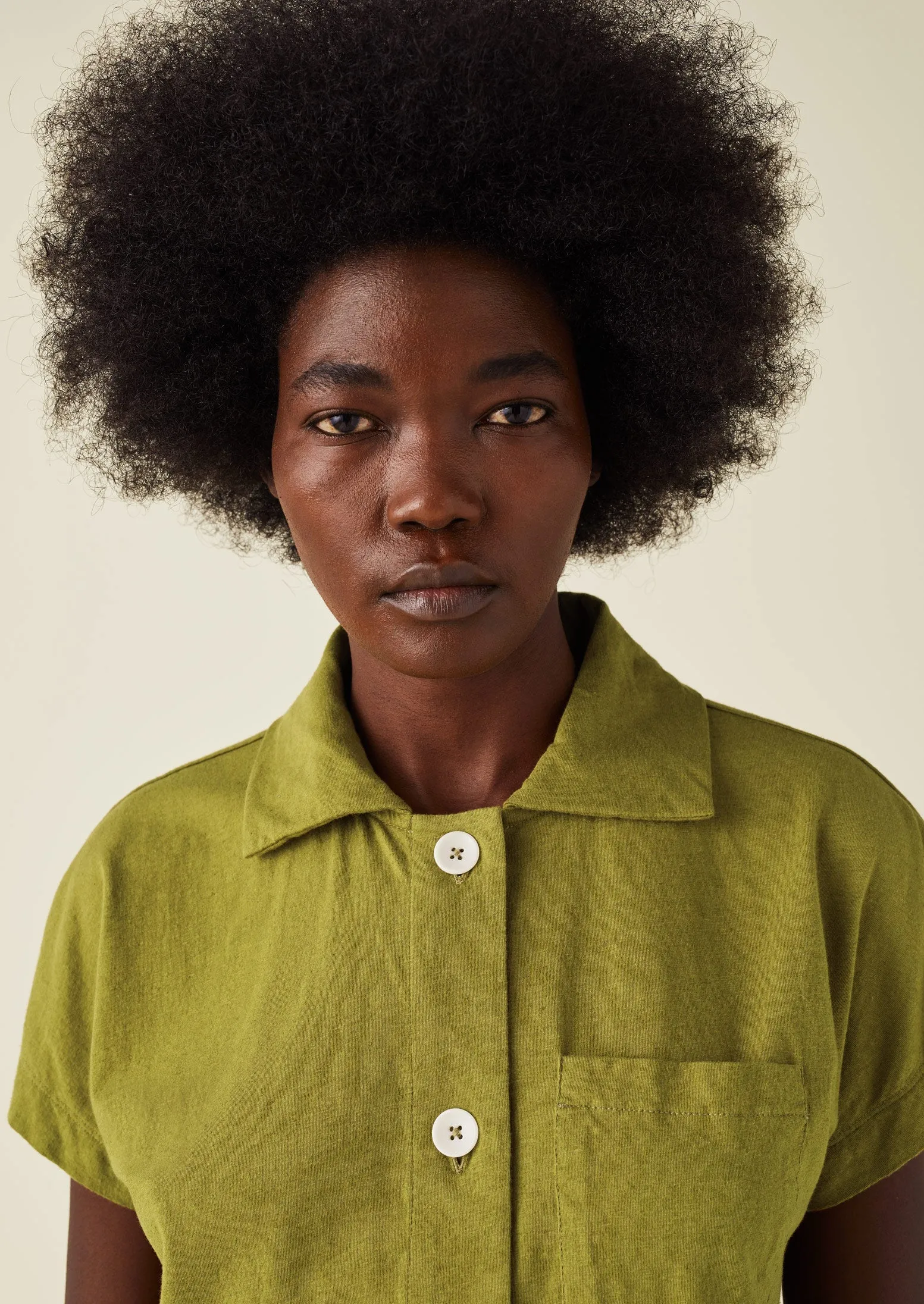 Cotton Linen Jersey Shirt | Leaf sold by TOAST product image thumbnail 3