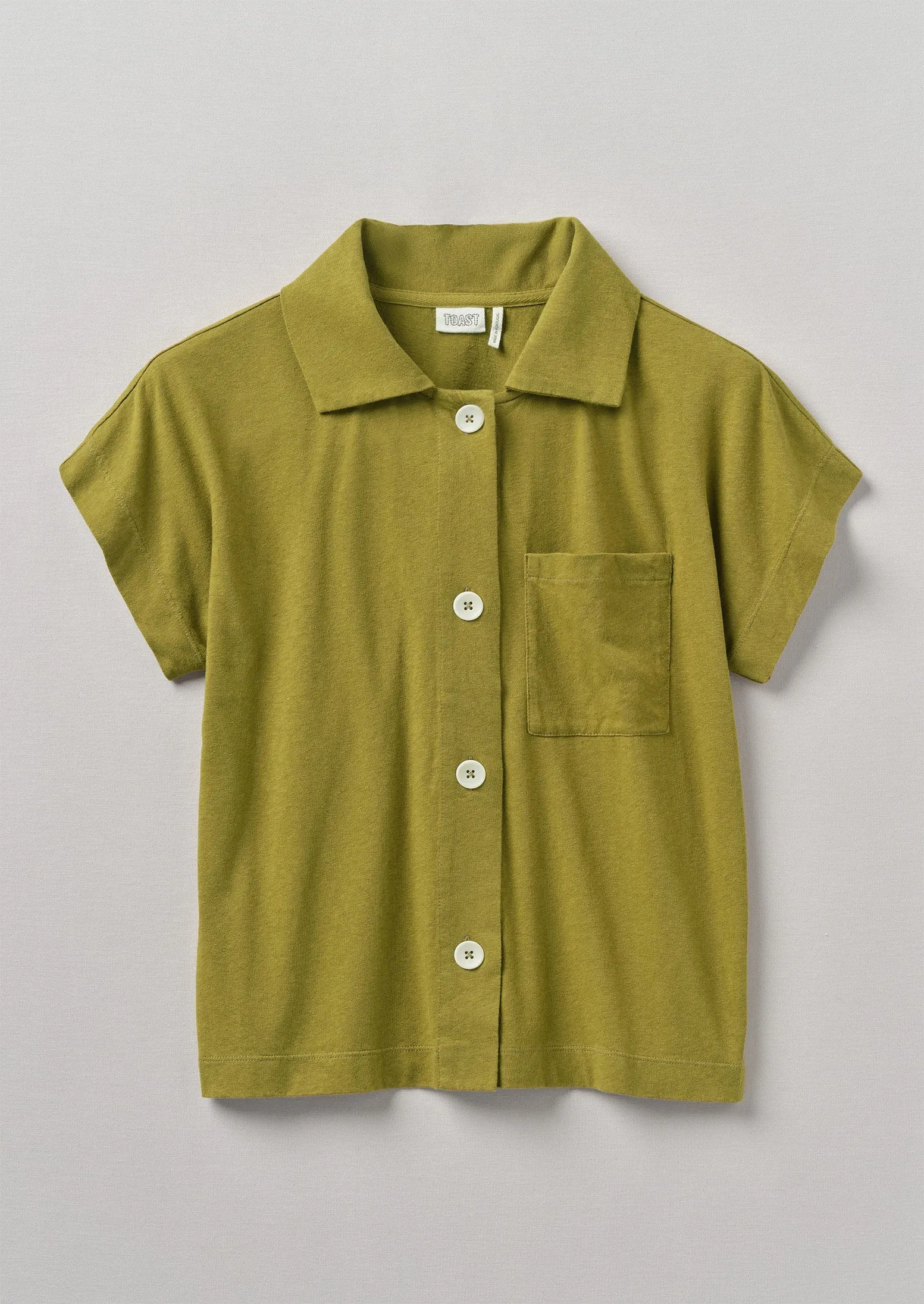 Cotton Linen Jersey Shirt | Leaf sold by TOAST