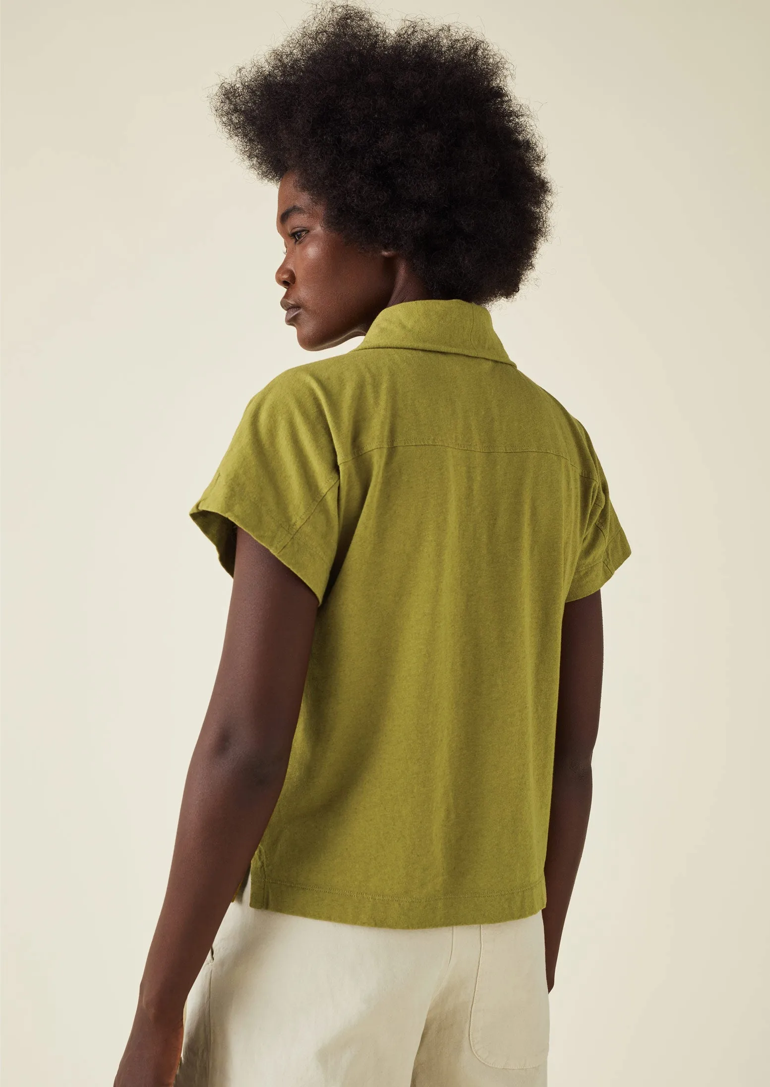 Cotton Linen Jersey Shirt | Leaf sold by TOAST product image thumbnail 5