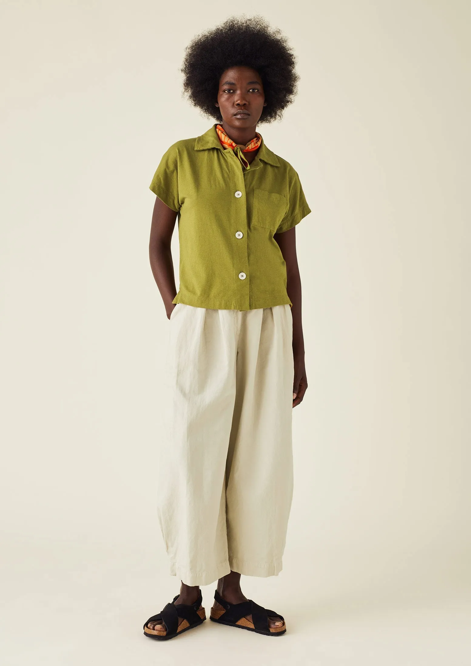 Cotton Linen Jersey Shirt | Leaf sold by TOAST product image thumbnail 2