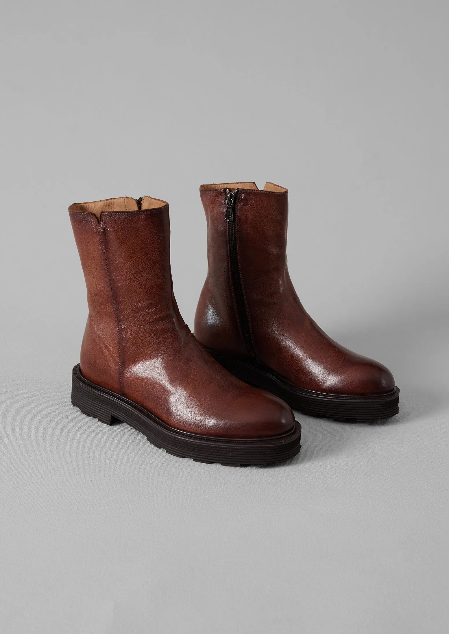 Sturlini Tall Leather Boots | Tan sold by TOAST