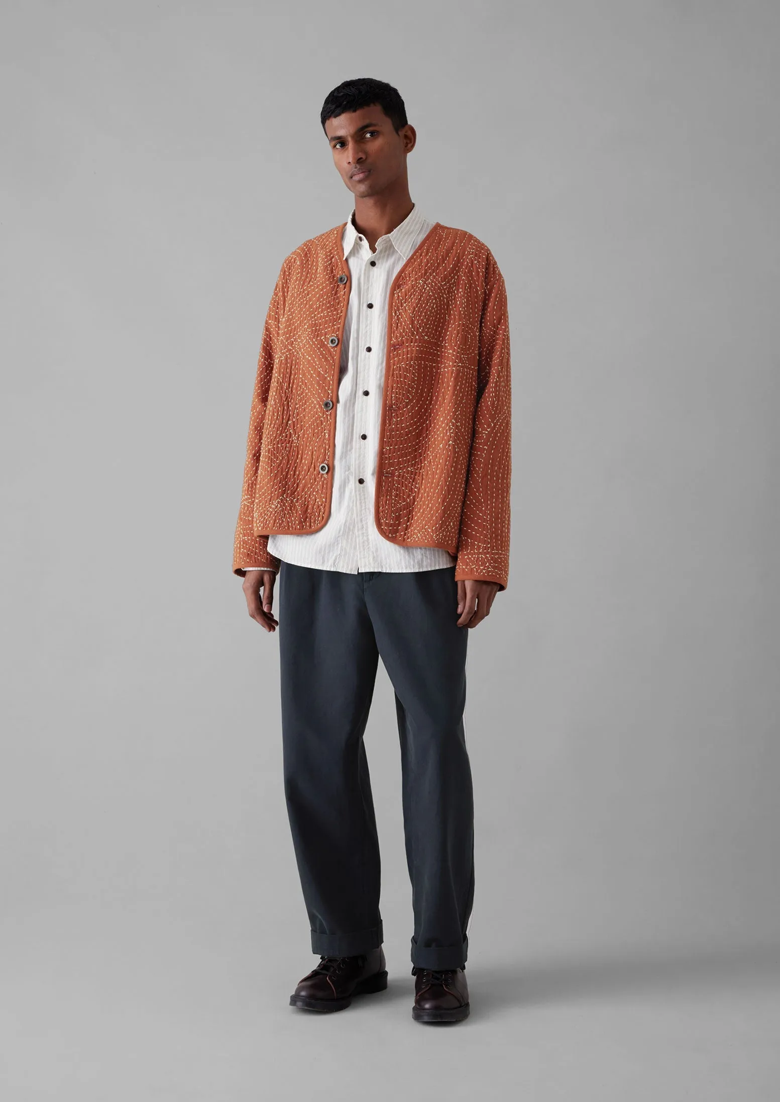 Hand Embroidered Kantha Relaxed Jacket | Red Granite sold by TOAST product image thumbnail 3