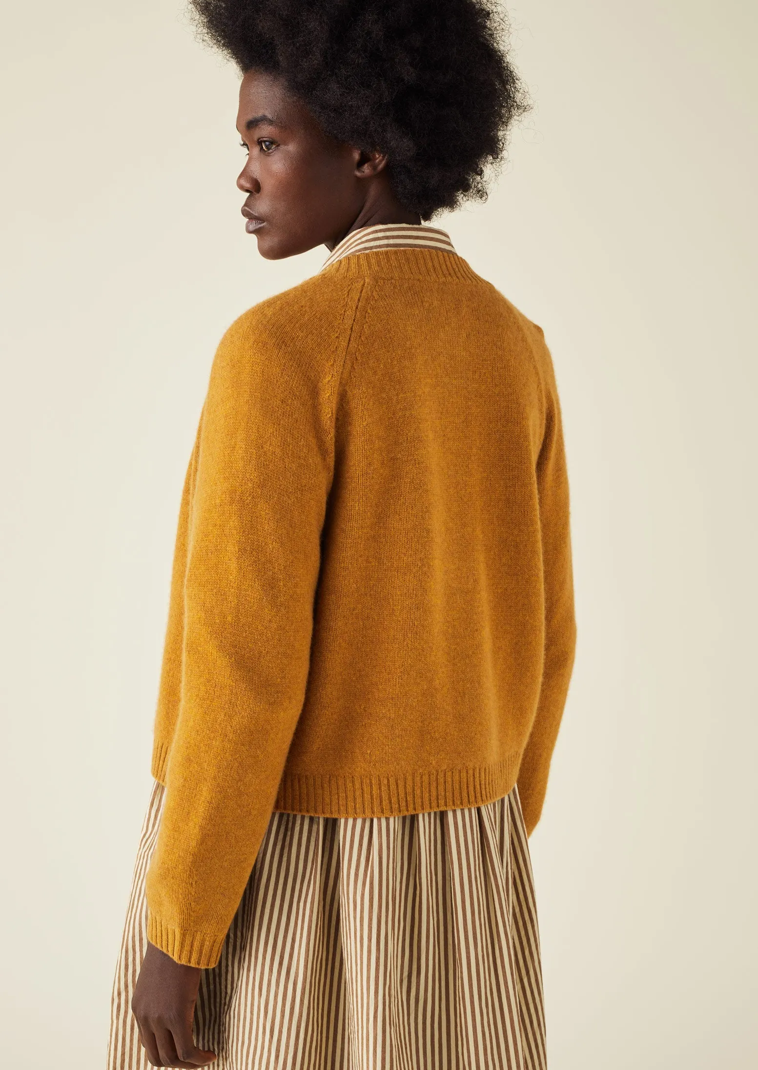 Eden Wool Cashmere Raglan Cardigan | Ginger Melange sold by TOAST product image thumbnail 5