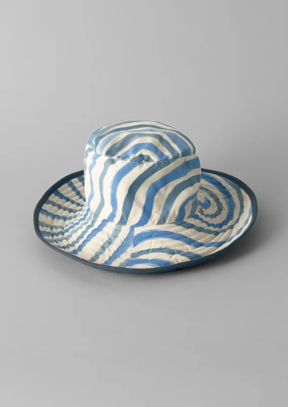 Romualda Hand Painted Grande Hat | Slate/Blue sold by TOAST