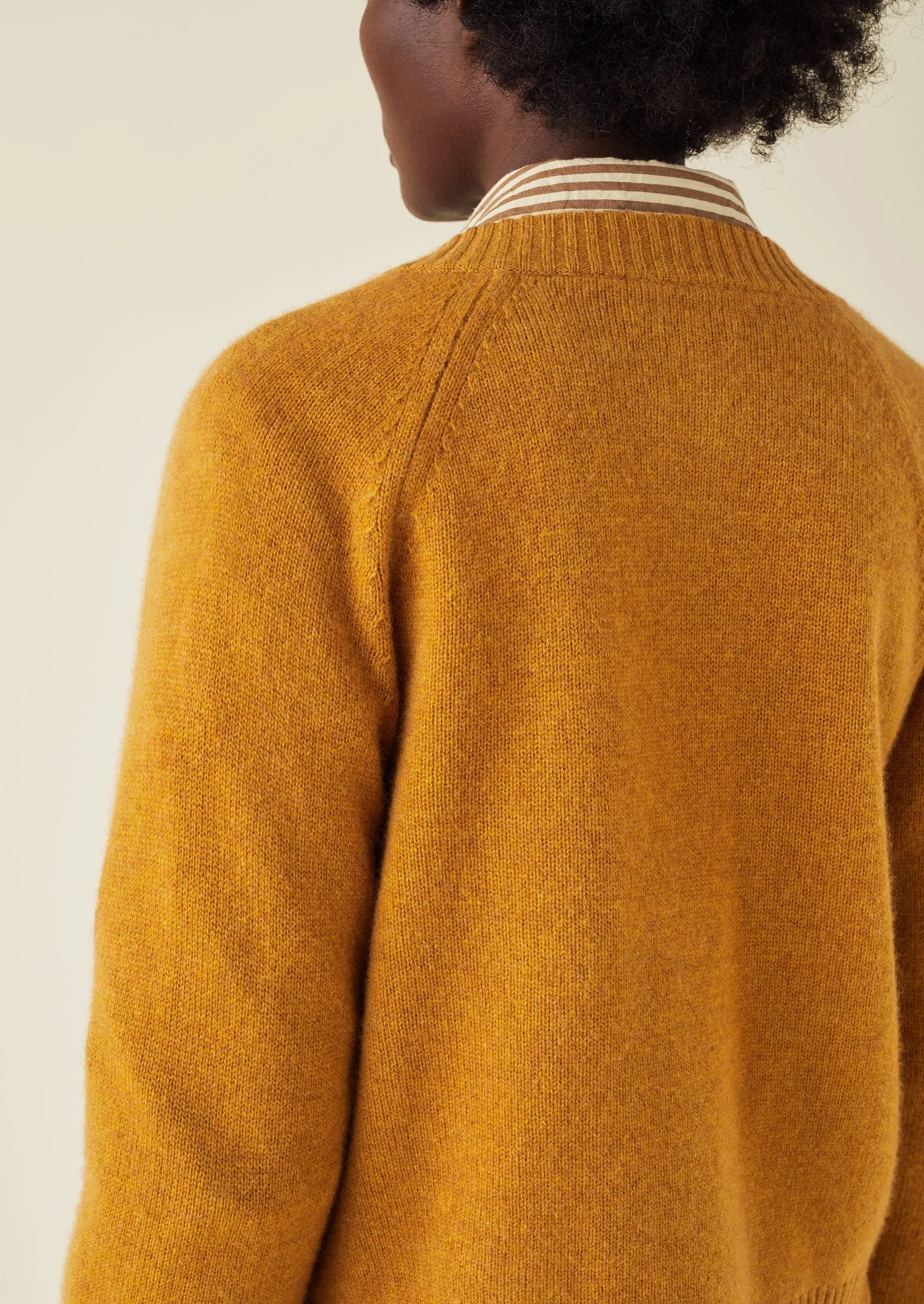 Eden Wool Cashmere Raglan Cardigan | Ginger Melange sold by TOAST product image thumbnail 4