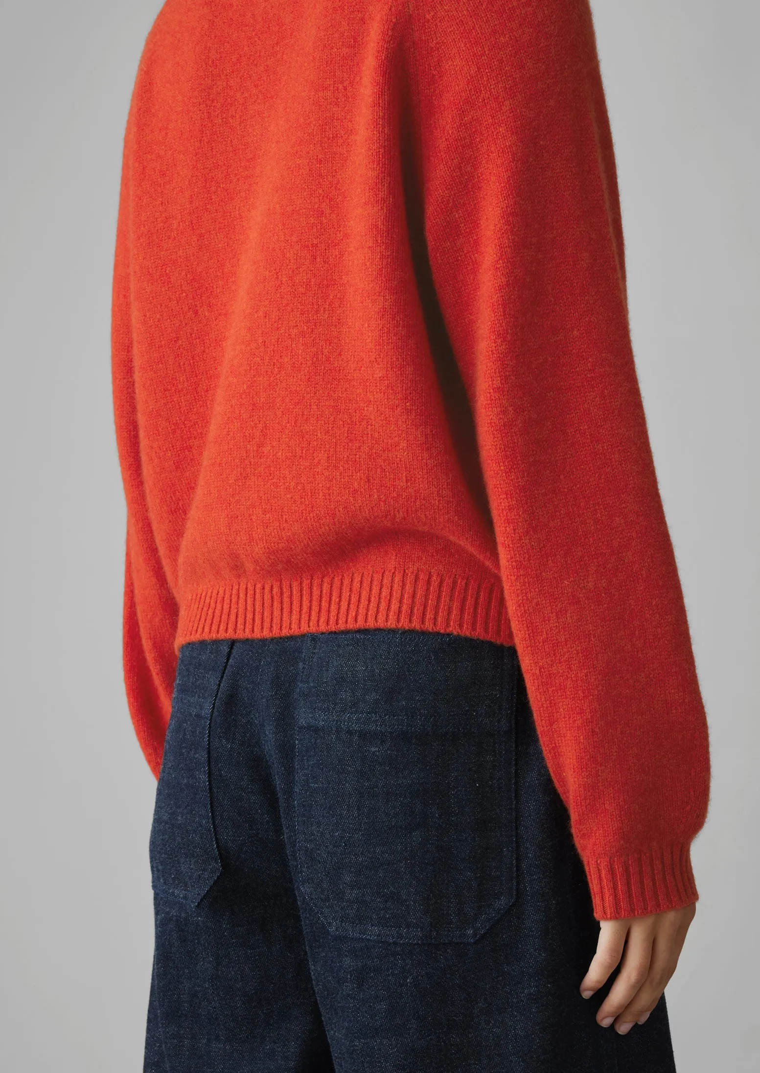 Eden Wool Cashmere Raglan Cardigan | Carmine Red Melange sold by TOAST product image thumbnail 4